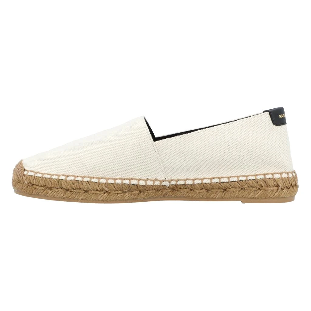 Yves Saint Laurent Embroidered Espadrilles In Canvas Beige 2