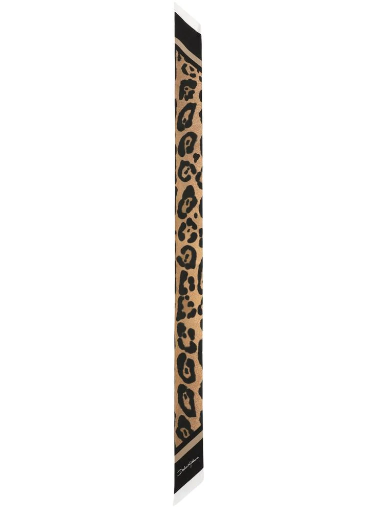 Dolce & Gabbana Leopard-print twill headscarf 3