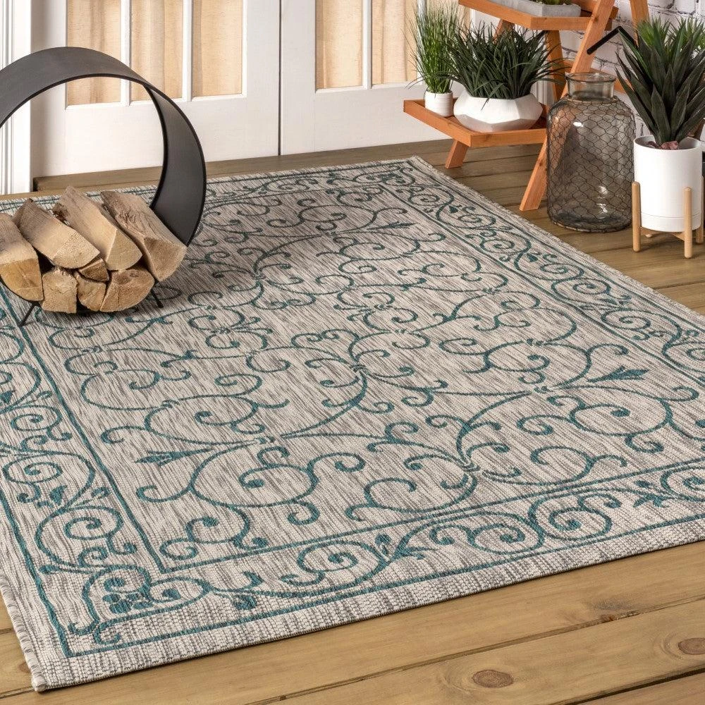 JONATHAN Y Charleston Vintage Filigree Textured Weave Indoor/Outdoor Area Rug 7