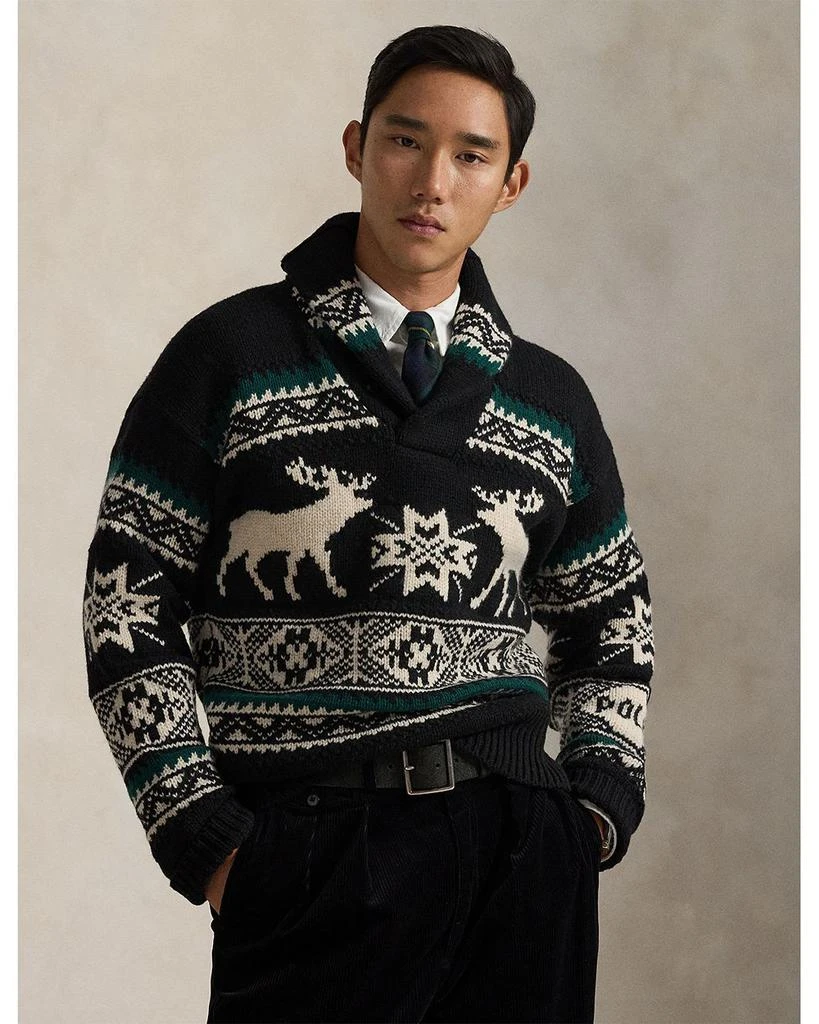 Ralph Lauren Wool Blend Elk Graphic Sweater 2