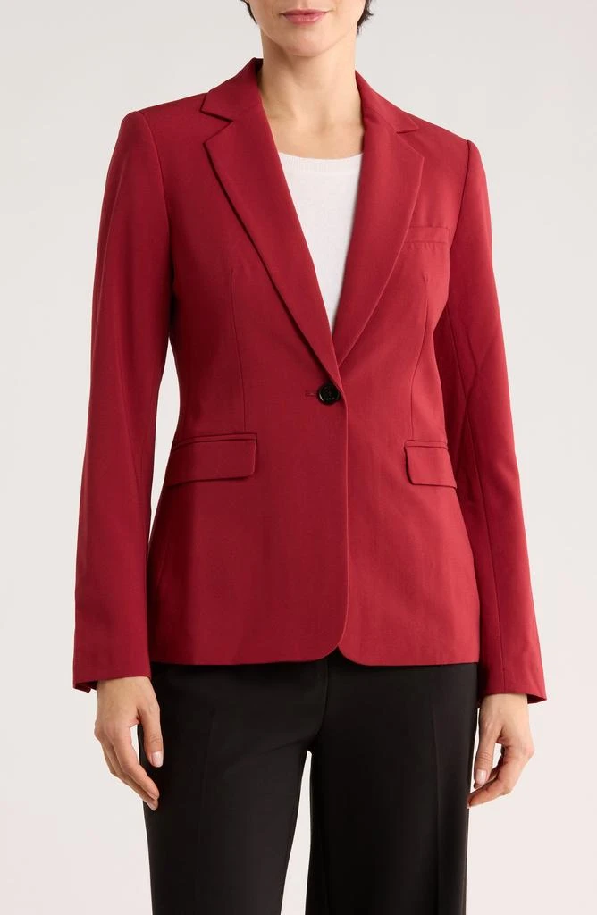 DKNY Notch Lapel One Button Blazer