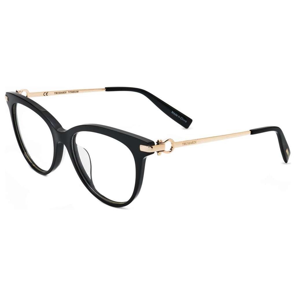 TRUSSARDI Trussardi Women's Black Cat-Eye Opticals