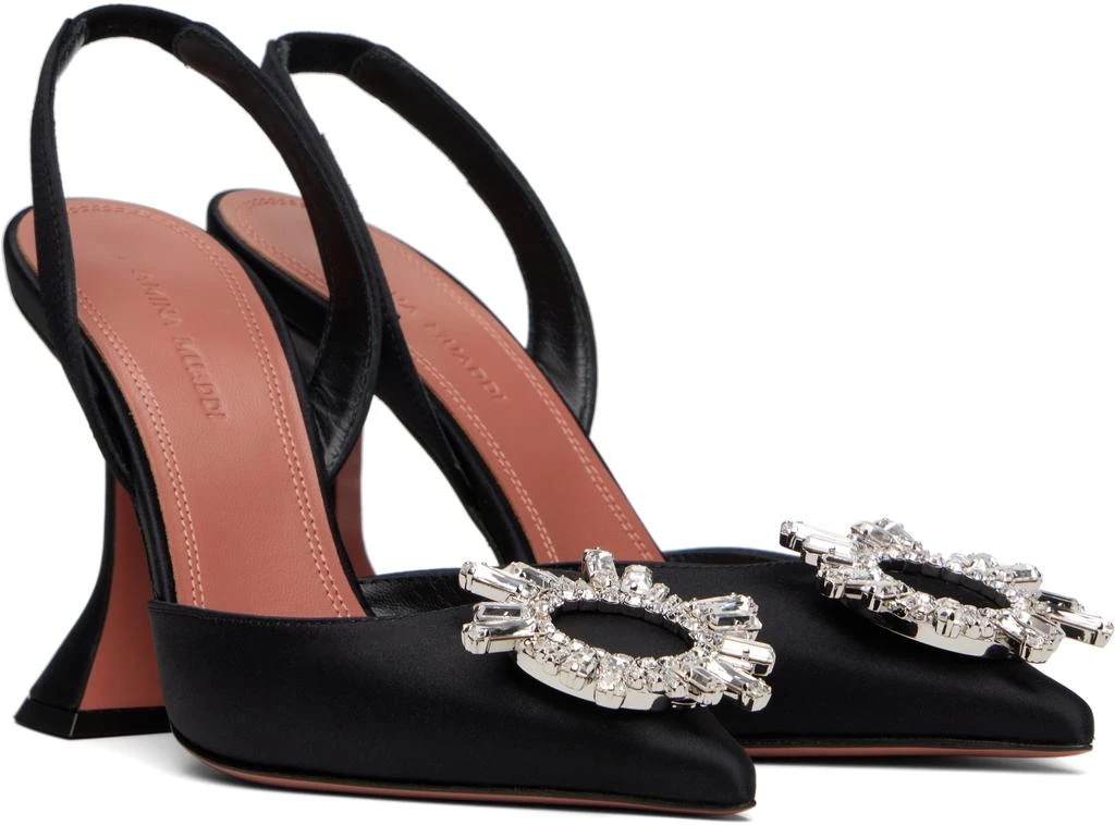 Amina Muaddi Black Begum Sling Heels 4