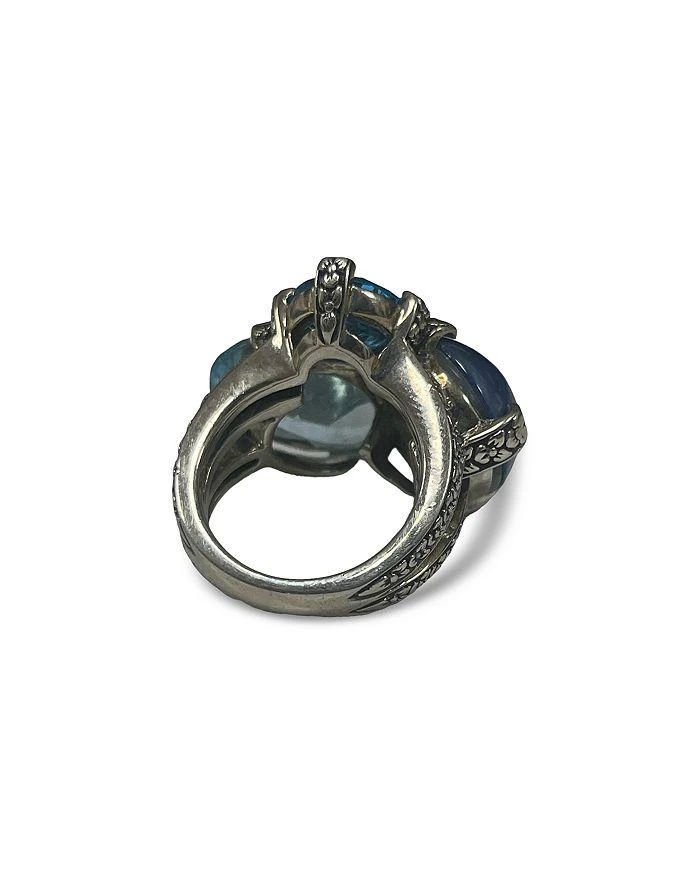 Stephen Dweck Sterling Silver Rockrageous Multi Gemstone Blue-Hued Statement Ring 3