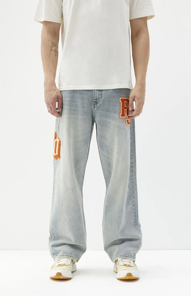 PacSun Medium Indigo Patchwork Baggy Jeans 3