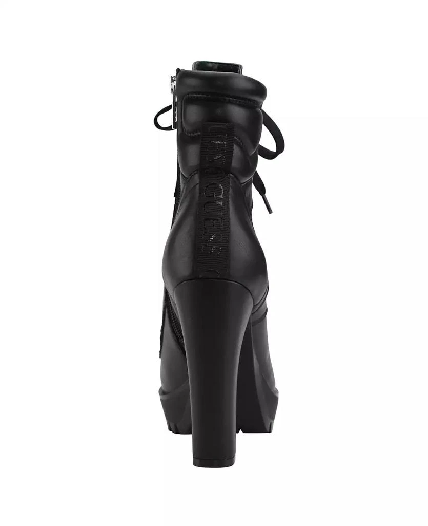 GUESS Women's Tanisa Heeled Lace-Up Platform Hikers Booties 3