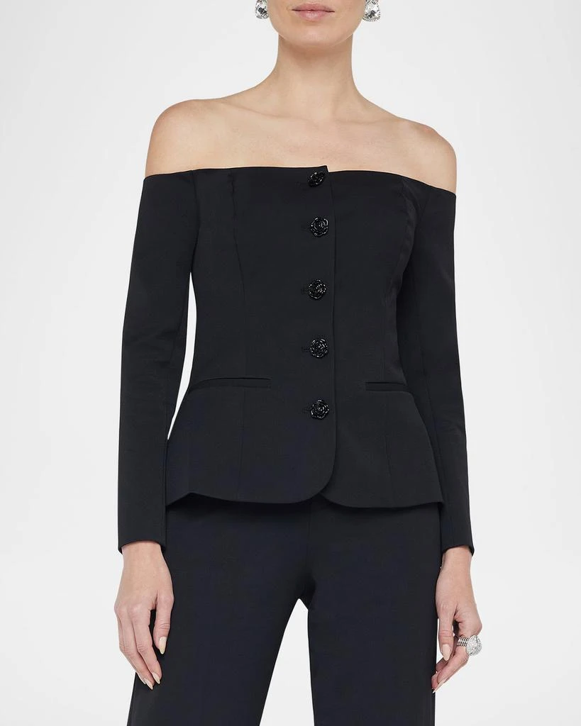 L'Agence Alice Off-Shoulder Blazer 4