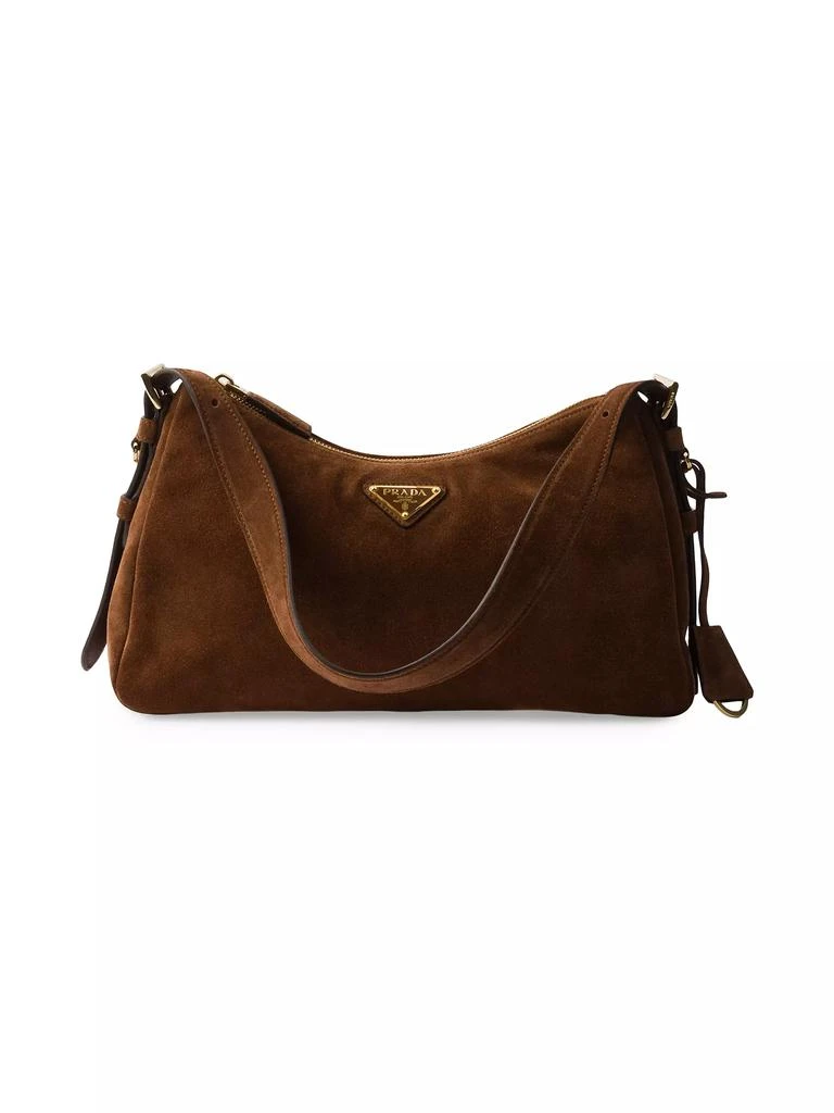 Prada Aimée Medium Suede Shoulder Bag 1
