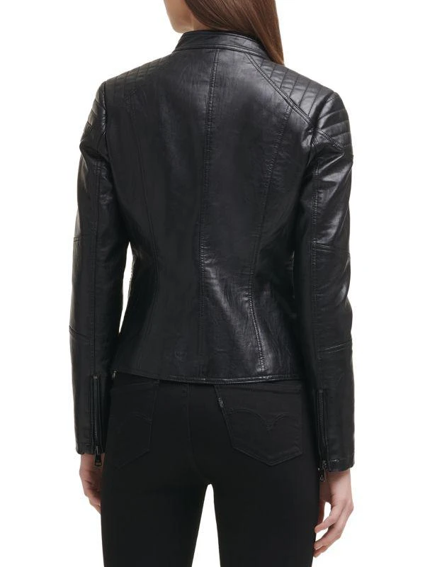 Kenneth Cole Faux Leather Moto Jacket 2
