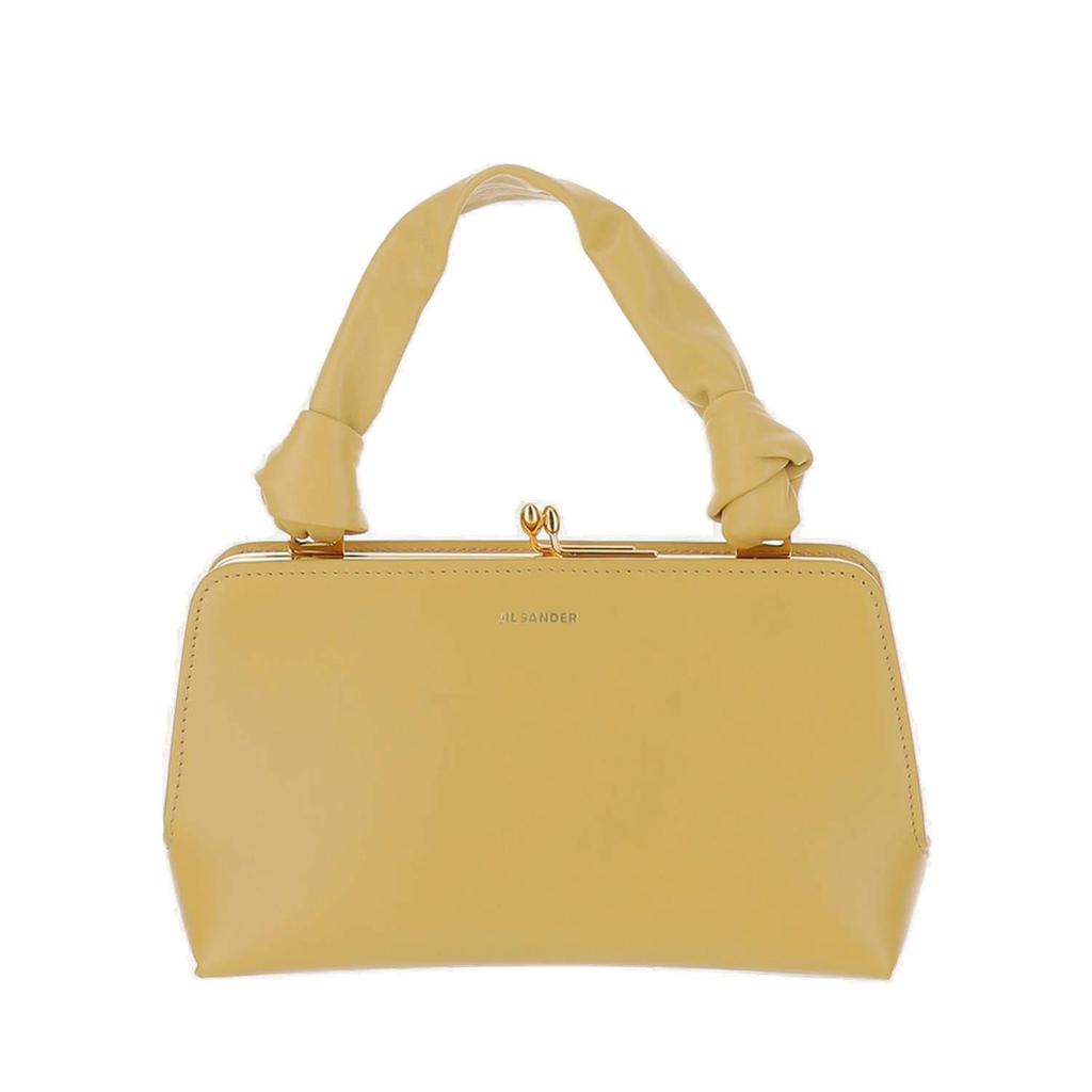 Jil Sander Jil Sander Cannolo Logo Embossed Small Tote Bag