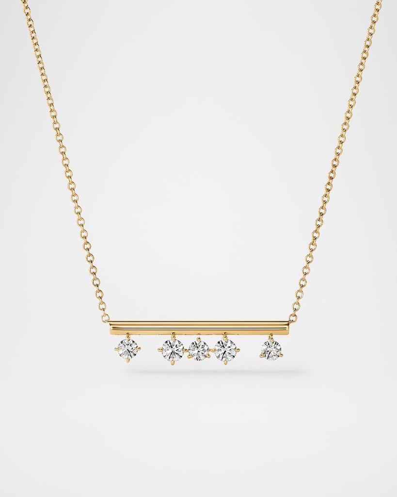 Hearts On Fire Barre 18K Yellow Gold Floating Diamond Pendant Necklace