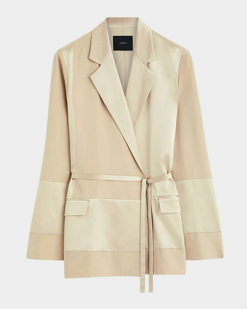 Joseph Amelia Paneled Silk Satin Jacket 1
