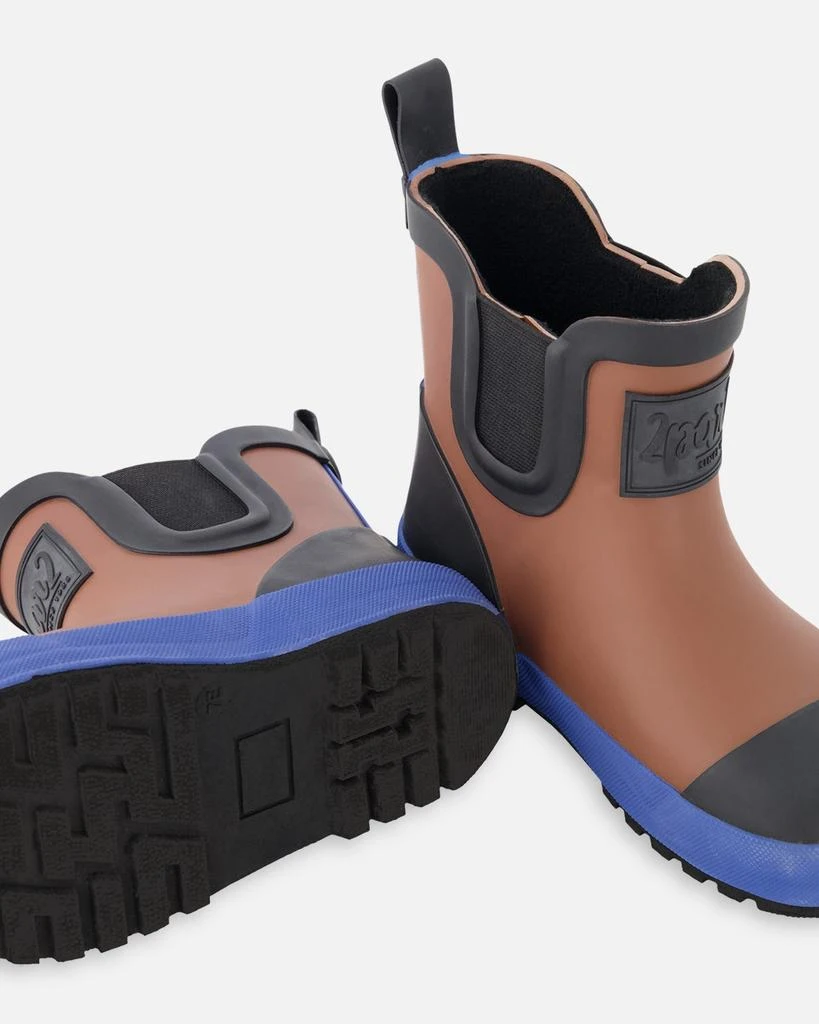 Deux par Deux Short Rain Boots in Natural Rubber Brown 3