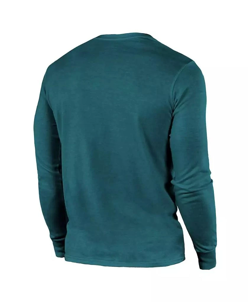 Majestic Threads Men's Midnight Heather Green Philadelphia Eagles Super Bowl LIX Champions Goal Line Stand Long Sleeve Tri-Blend T-Shirt 2