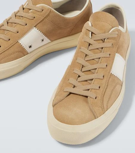 Tom Ford Cambridge leather-trimmed suede sneakers 3