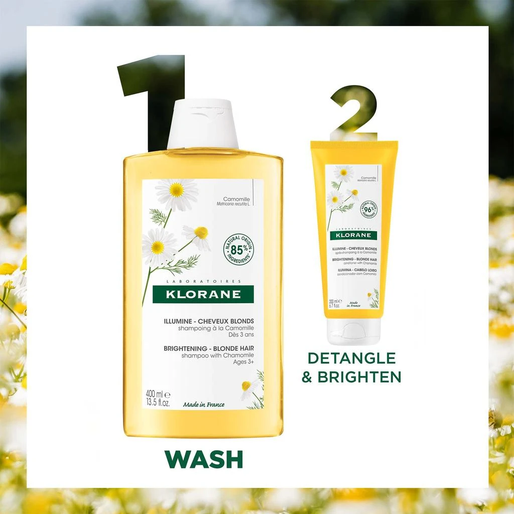 KLORANE KLORANE Brightening Shampoo with Chamomile for Blonde Hair 400ml 4