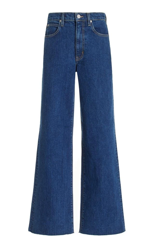 SLVRLAKE SLVRLAKE - Grace Stretch High-Rise Wide-Leg Jeans - Dark Wash - 31 - Moda Operandi 1