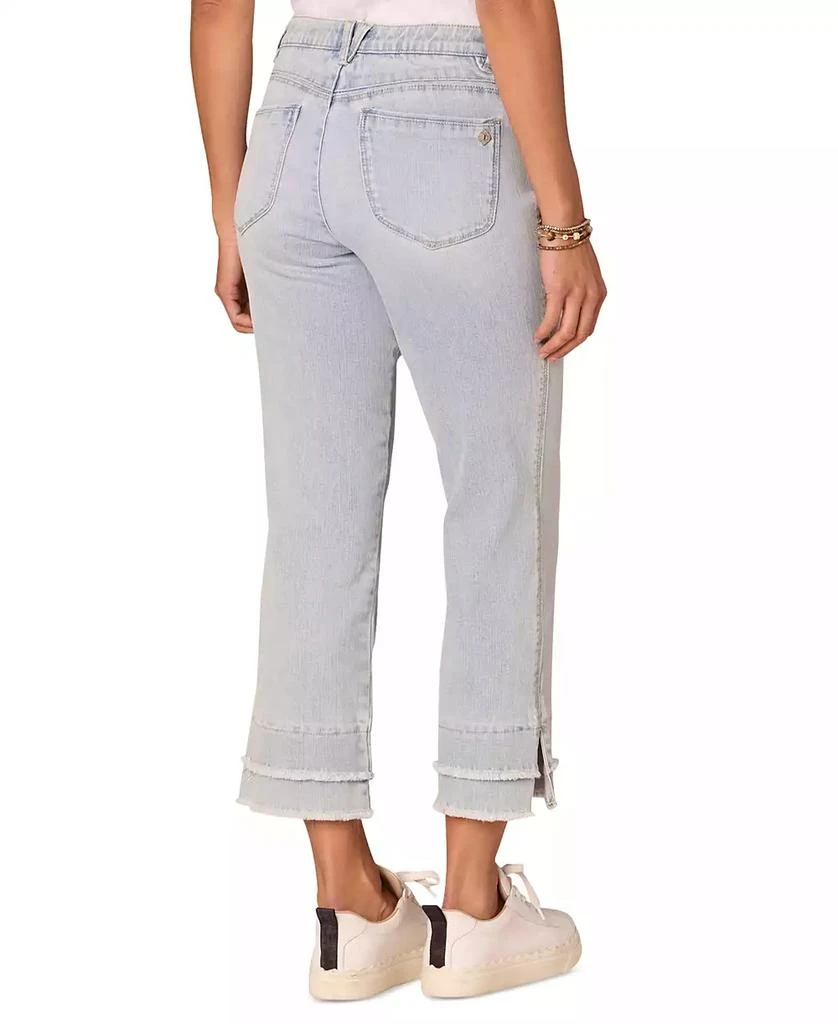 Democracy Petite Triple-Seam-Cuff Kick-Flare Denim Jeans 3