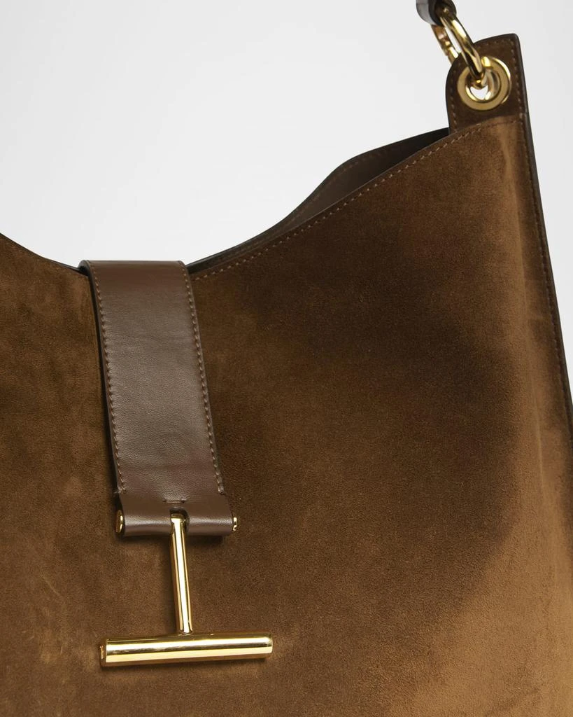 Tom Ford Tara Large Crossbody Bag in Suede and Leather 7