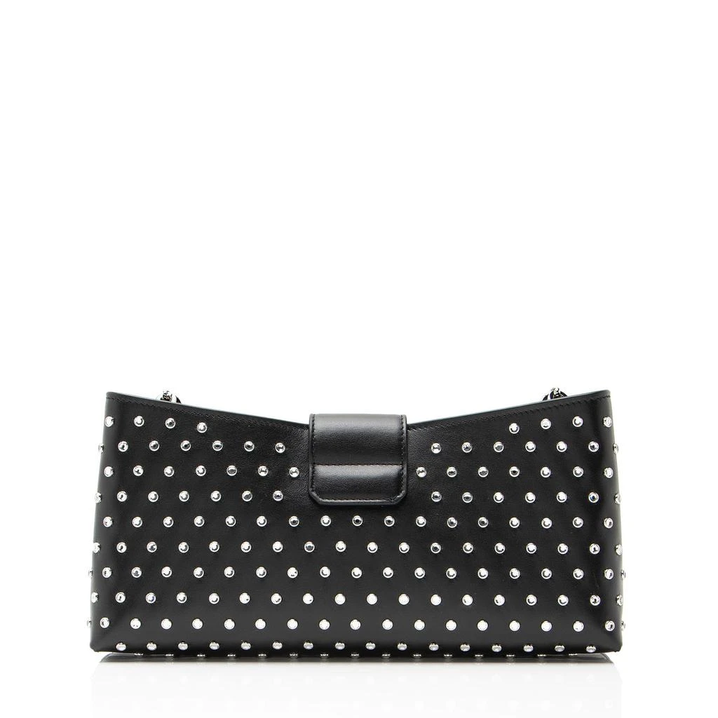 Salvatore Ferragamo Ferragamo Leather Crystal Trifolio Chain Shoulder Bag 3