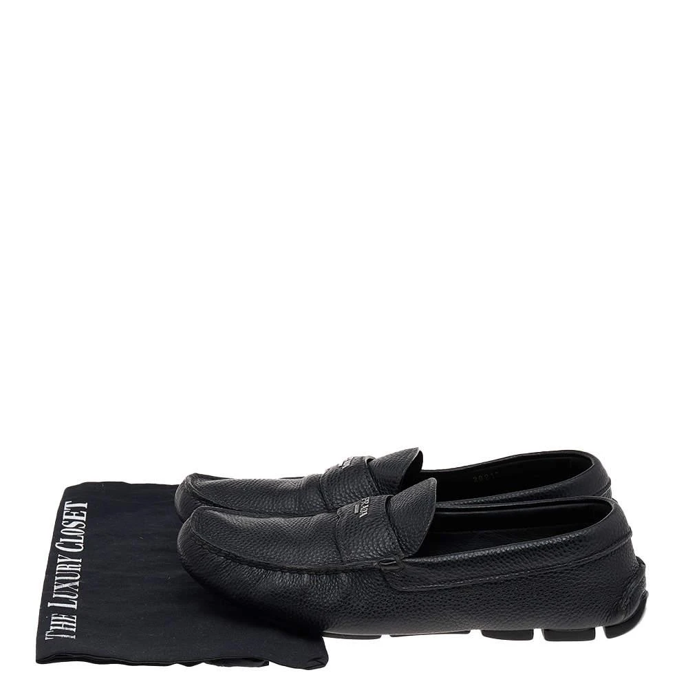 Prada Prada Black Leather Slip On Loafers Size 42.5 8