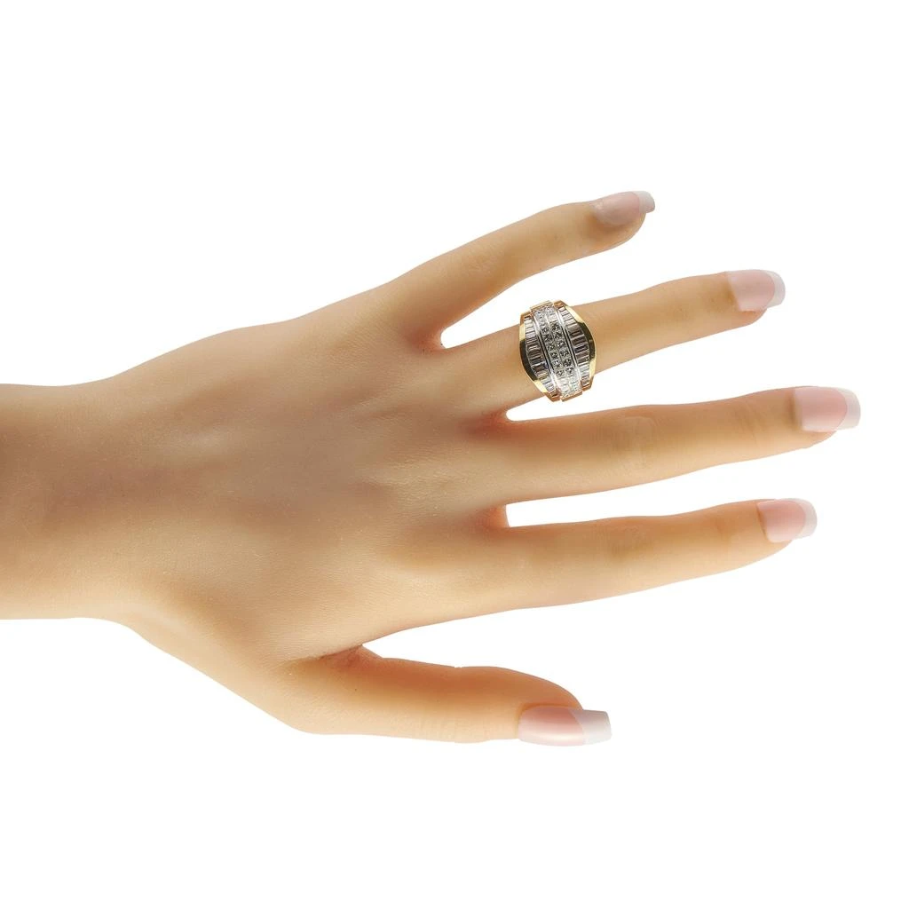 LB Exclusive 18K Yellow 3.50ct Gold Diamond Multi-Row Ring MF24-011626 3