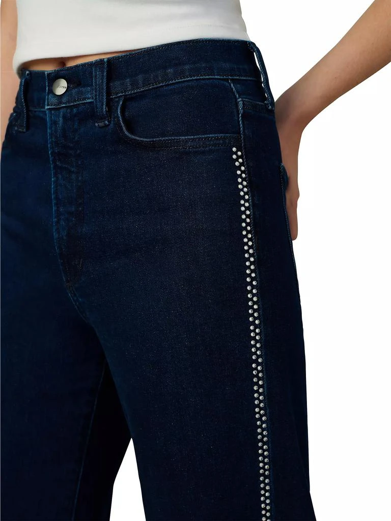 Joe's Jeans The Mia Crystal-Seam High-Rise Wide-Leg Jeans 6