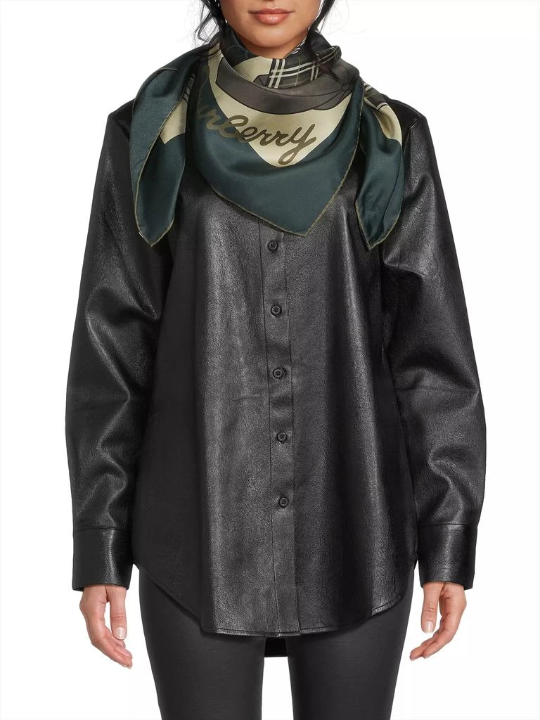 Burberry Drawn Umbrella Silk Square Scarf 1