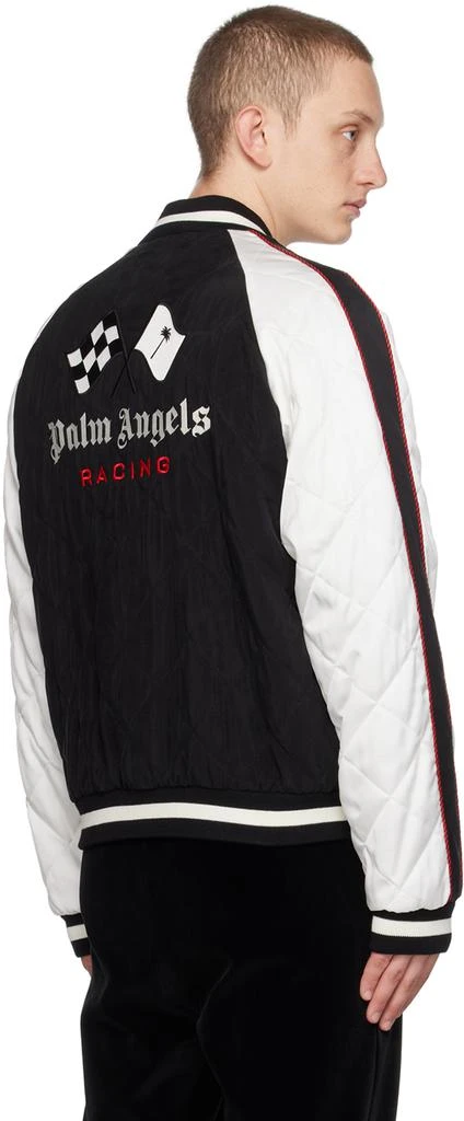 Palm Angels Black MoneyGram Haas F1 Edition 'Racing' Souvenir Bomber Jacket 3