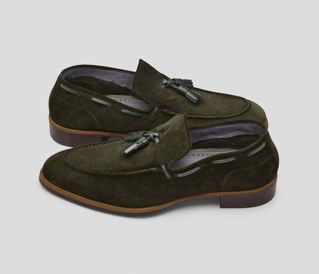 Scarpe di Bianco Men's Napoli Suede Loafer In Selva 2