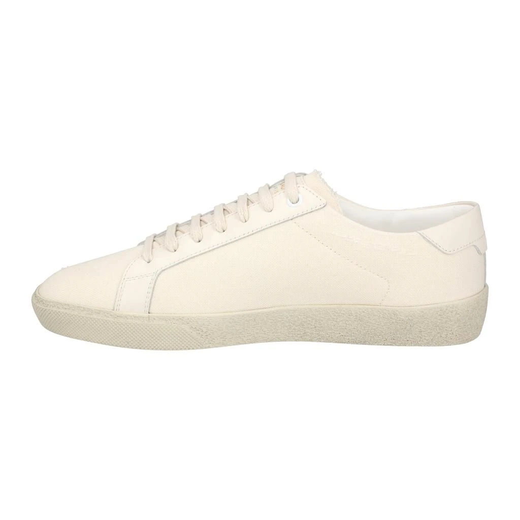 Yves Saint Laurent Court Classic Sl/06 Embroidered Sneakers In Canvas And Leather White 2