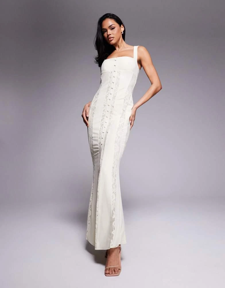 asos lace panel maxi dress