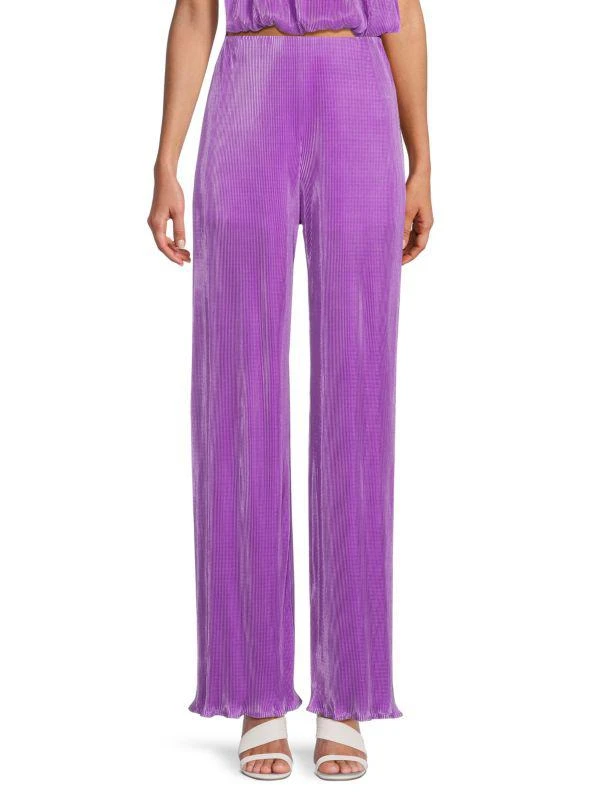 Renee C. Pleated Straight Leg Pants 1