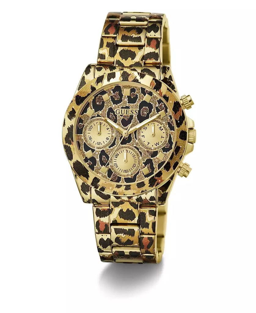 GUESS Women's Multi- Function Leopard Steel Watch 38mm 8