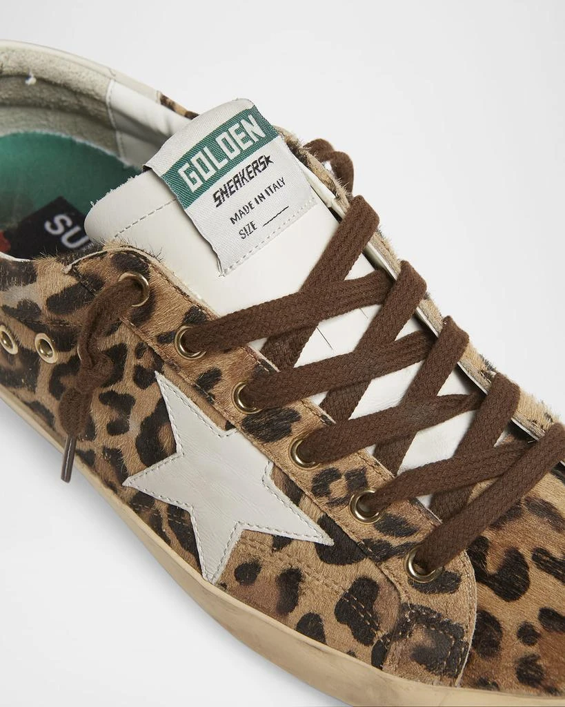 Golden Goose Super-Star Leopard-Print Calf Hair Sneakers 5