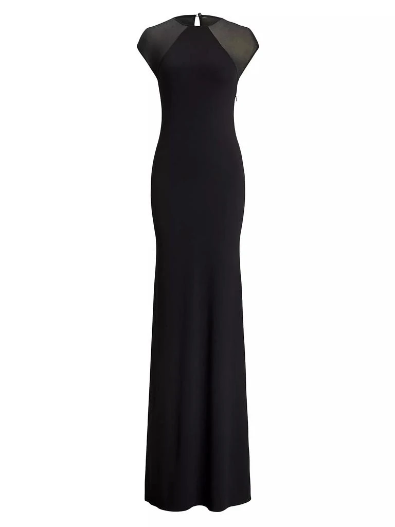 Ralph Lauren Mesh Cap Sleeve Slip Gown 1