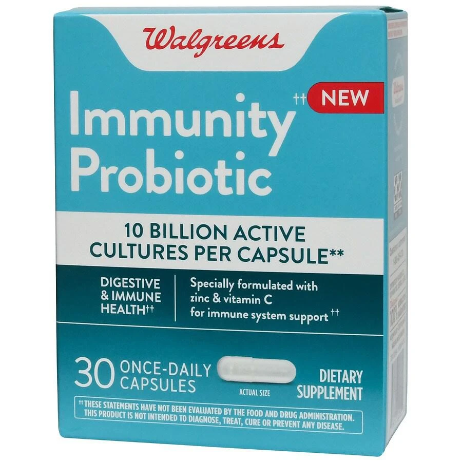 Walgreens Daily Immunity Probiotic Capsules with Vitamin C 5