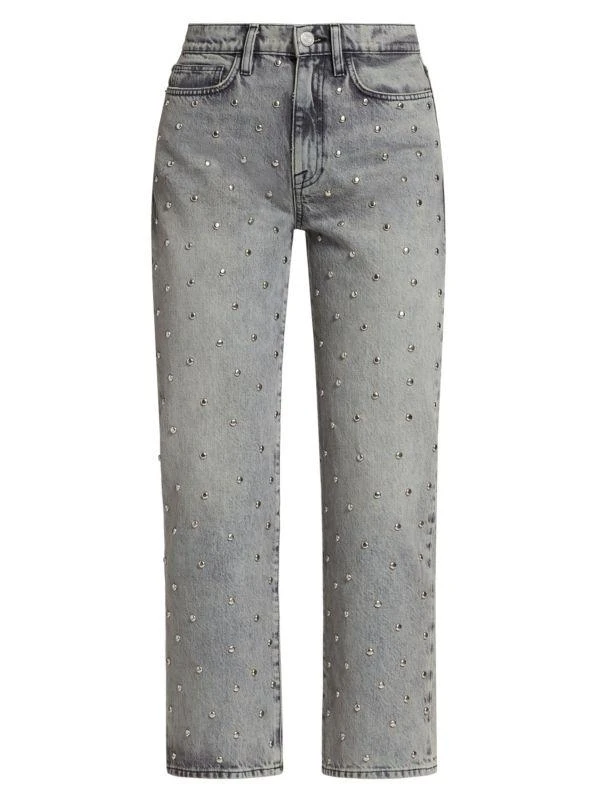 FRAME Le Jane Crop Studded Jeans 5