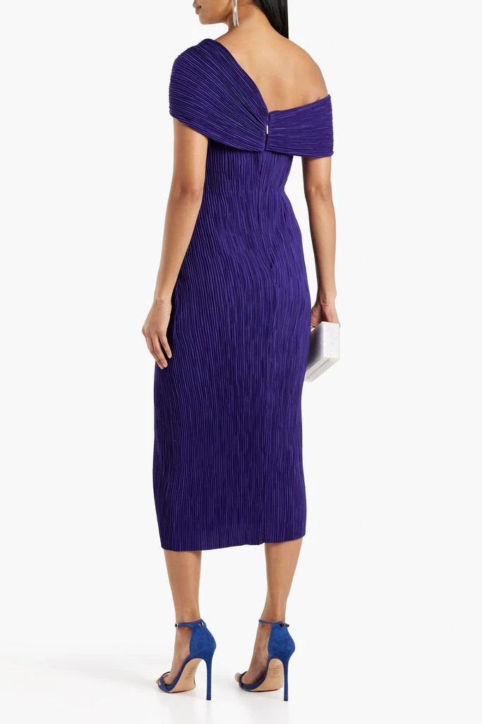 Jason Wu Off-the-shoulder plissé-crepe midi dress 3
