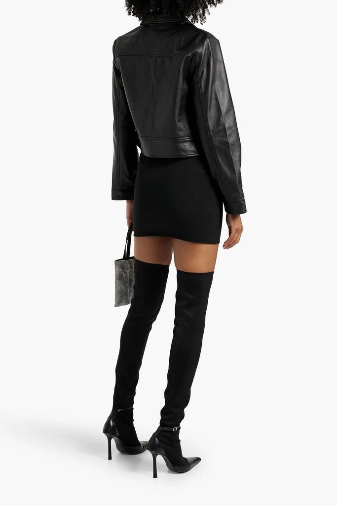Muubaa Tabitha cropped leather jacket 3