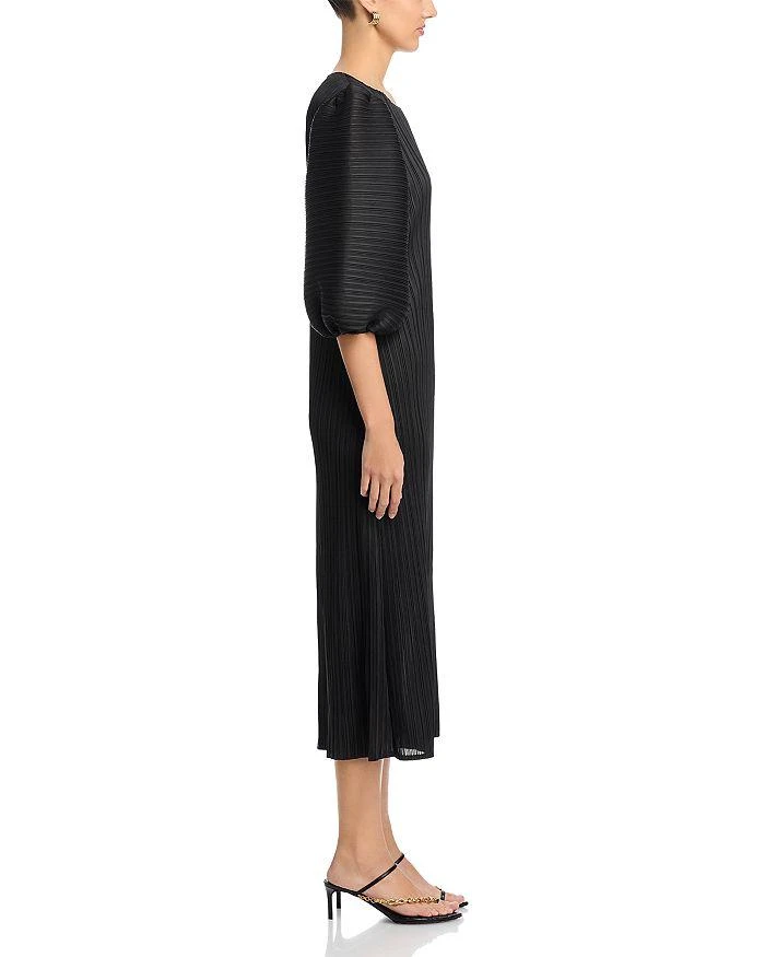 Nancy Yang Puff Sleeve Crinkled Dress 5