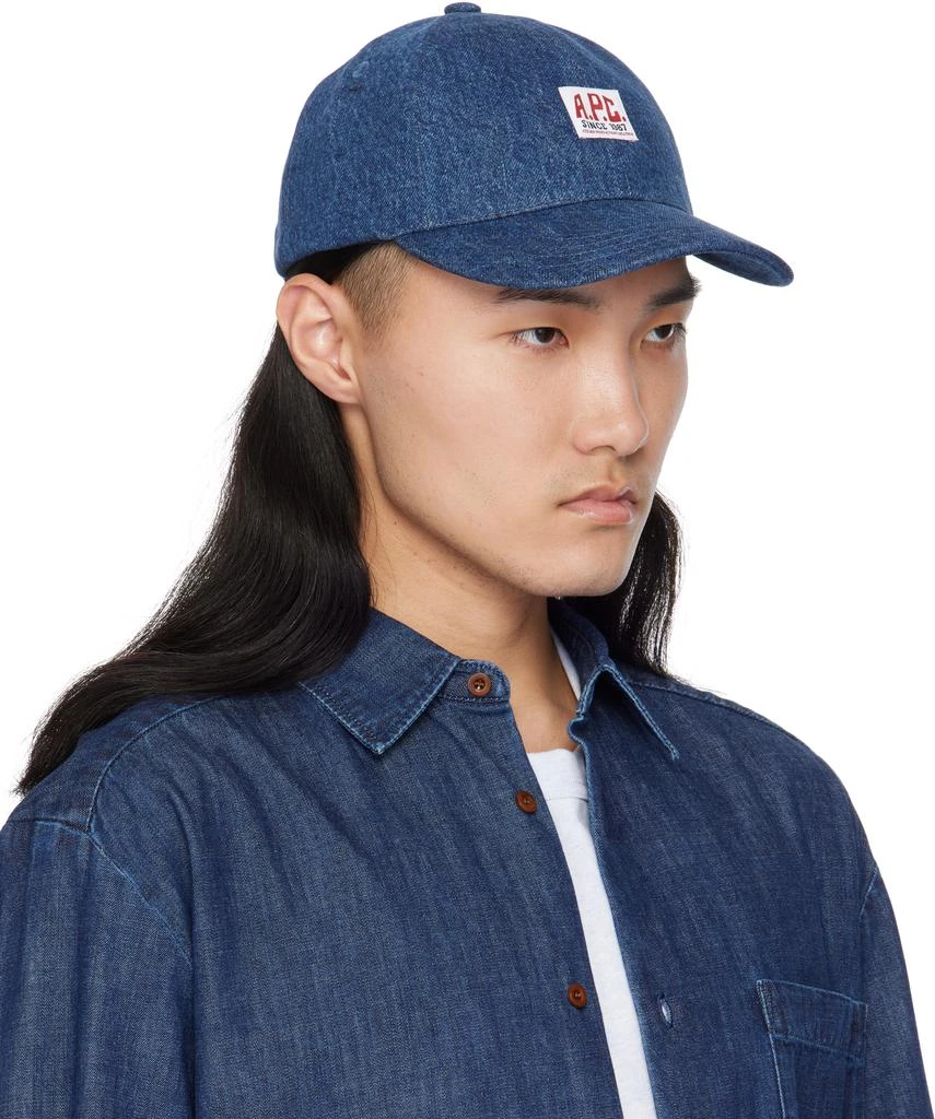 A.P.C. Blue Charlie Carpenter Baseball Cap 2
