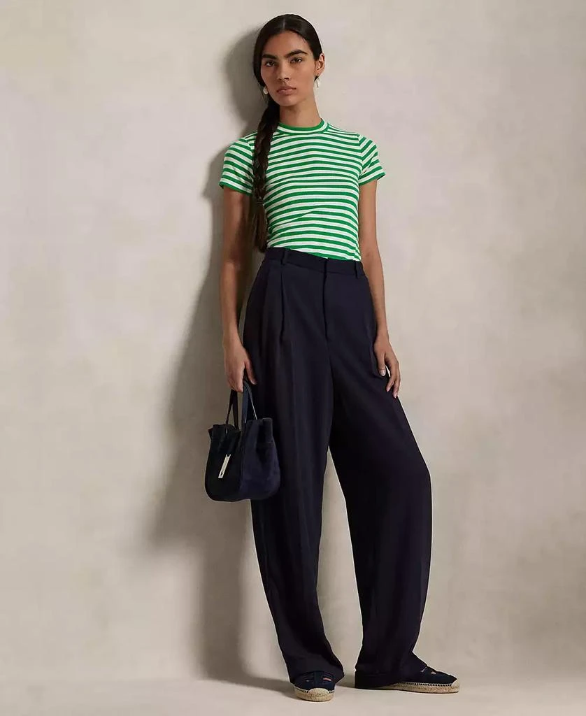 Ralph Lauren Women's Striped Ribbed Cotton Crewneck Tee 2