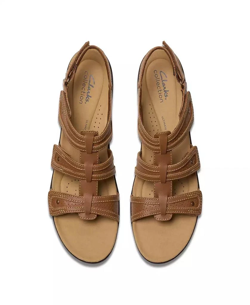 Clarks Collection Women's Laurieann Ivy Riptape Flat Sandals 4