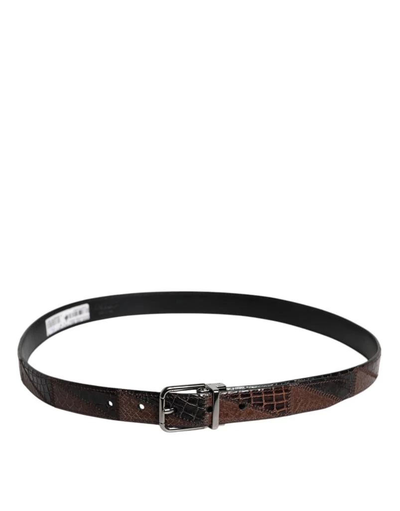Dolce & Gabbana Exotic Leather Metal Logo Buckle Men's Belt (Pre-Owned) 2