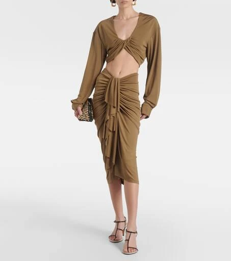 Christopher Esber Vivenda jersey crop top 2