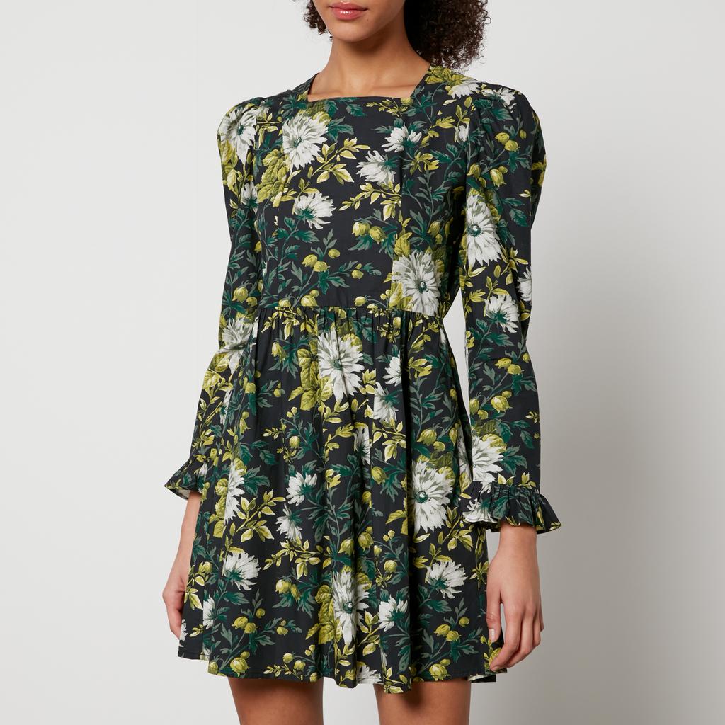 Batsheva X Laura Ashley Batsheva X Laura Ashley Prairie Floral-Print Cotton Mini Dress