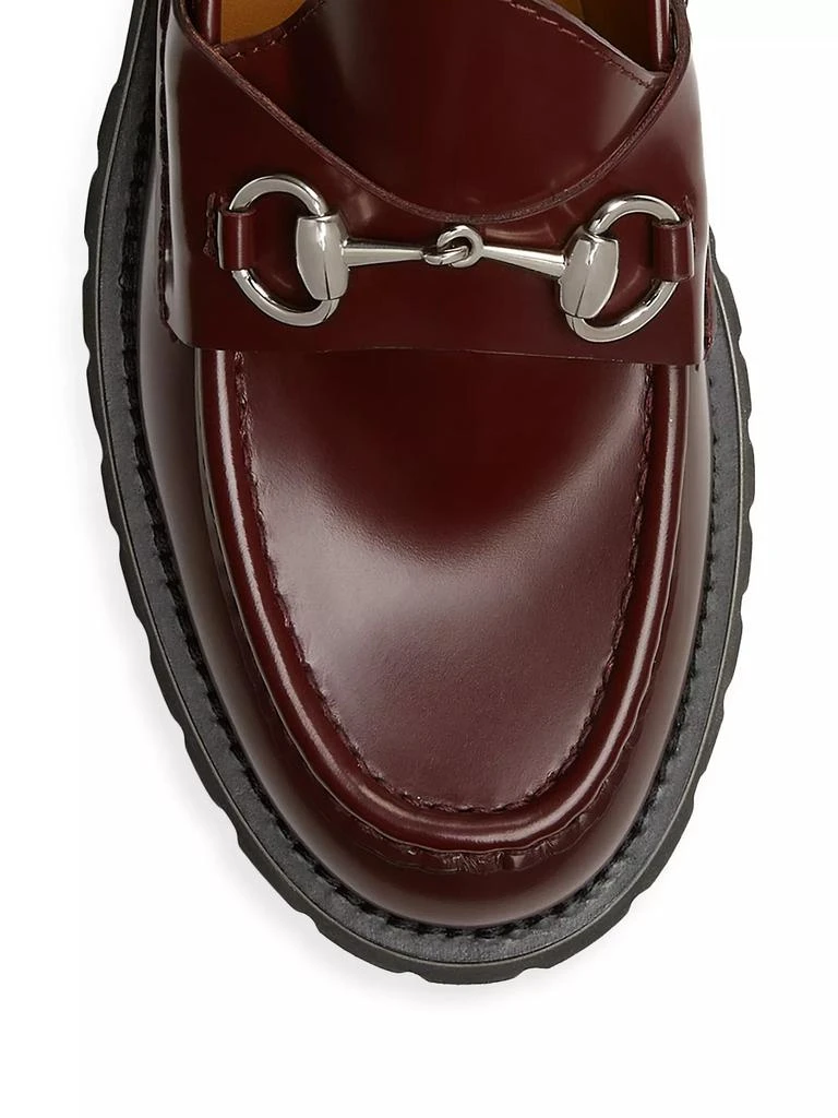 Gucci Sylke Leather Creeper-Style Loafers 4