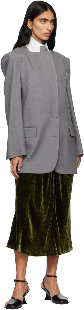 Dries Van Noten Gray Wool Blazer 5