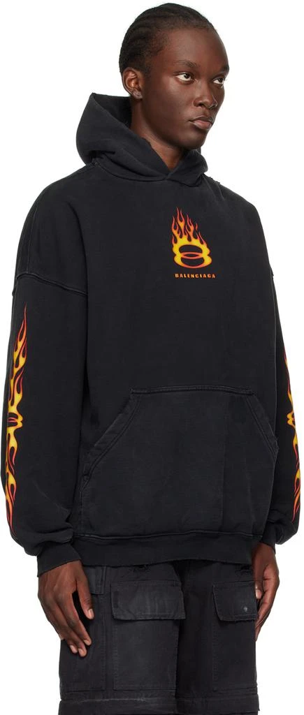 Balenciaga Black Graphic Hoodie 2